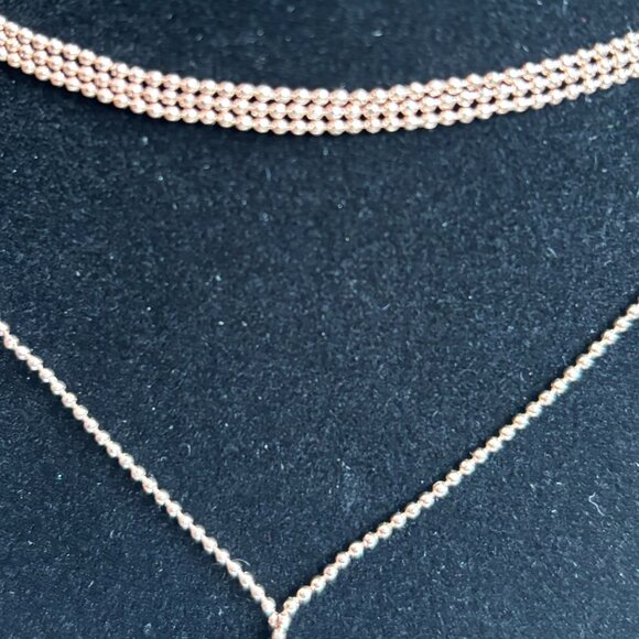 8 Other Reasons Everybody Has Reasons Rose Gold Tone Lariat Ball Chain Necklace - Picture 6 of 15